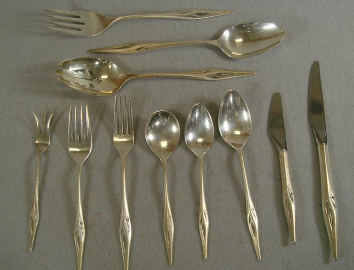 Appraisal: pcs Wallace Still Mood sterling silver flatware c o teaspoons