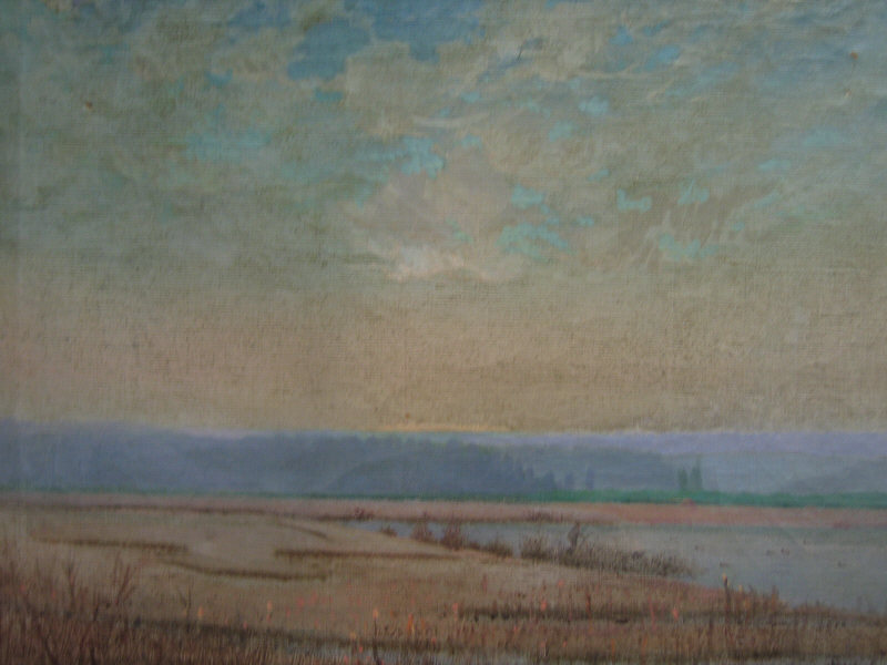 Appraisal: HENRY WELLINGTON WACK AMERICAN - Landscape with clouds in sky