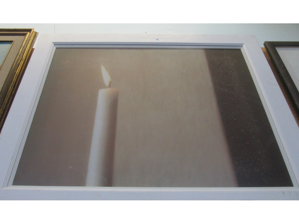 Appraisal: Airbrush on canvas 'Candle' unsigned