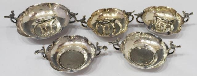 Appraisal: lot of Spanish Colonial style sterling silver dishes th c