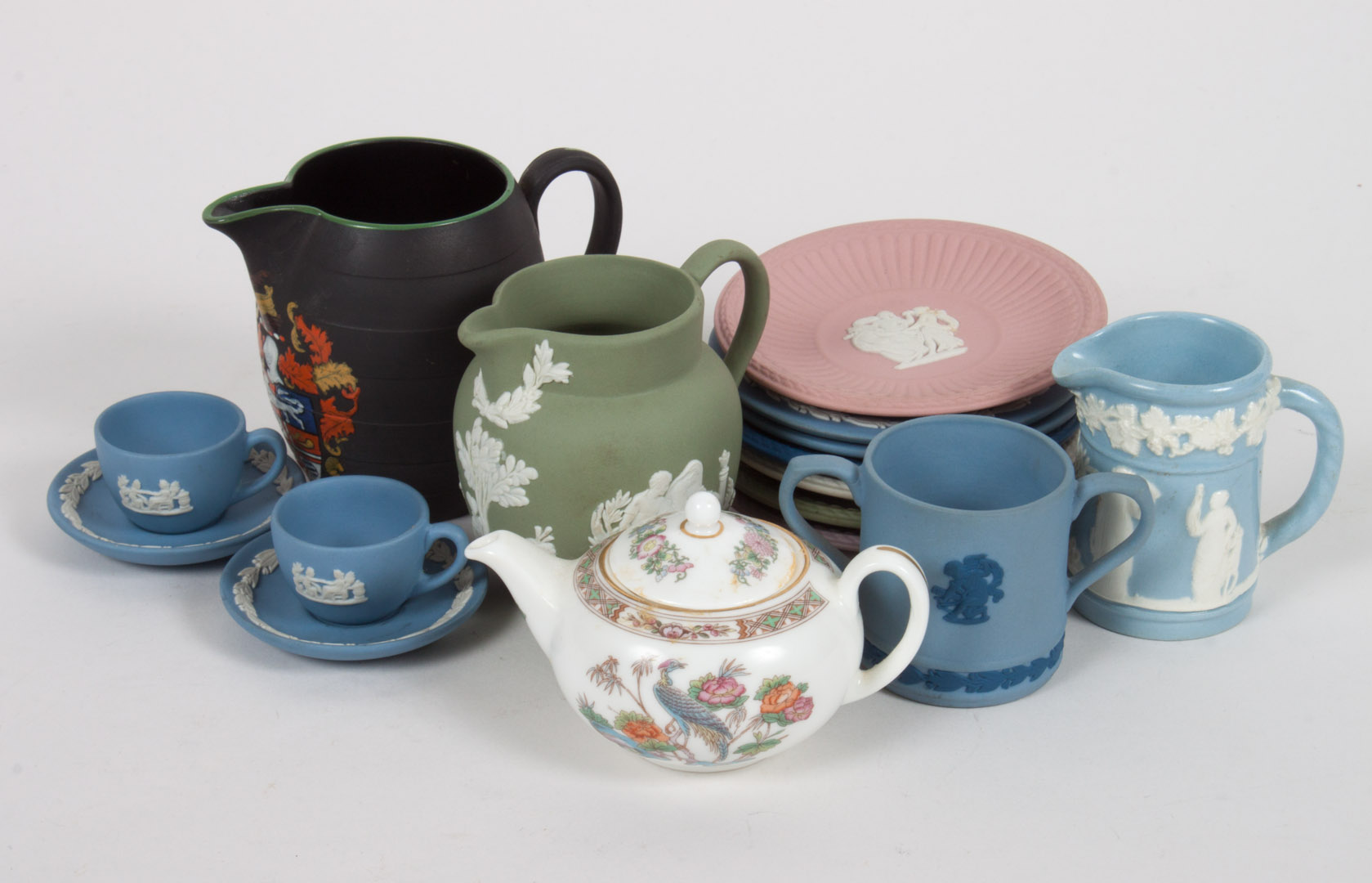 Appraisal: Wedgwood miniature items th century jasperware miniature items including jugs