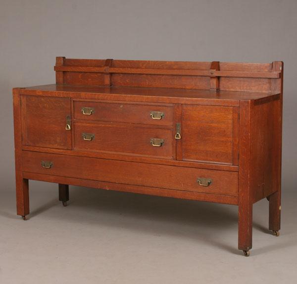 Appraisal: Stickley Brothers Arts and Crafts sideboard H x L x