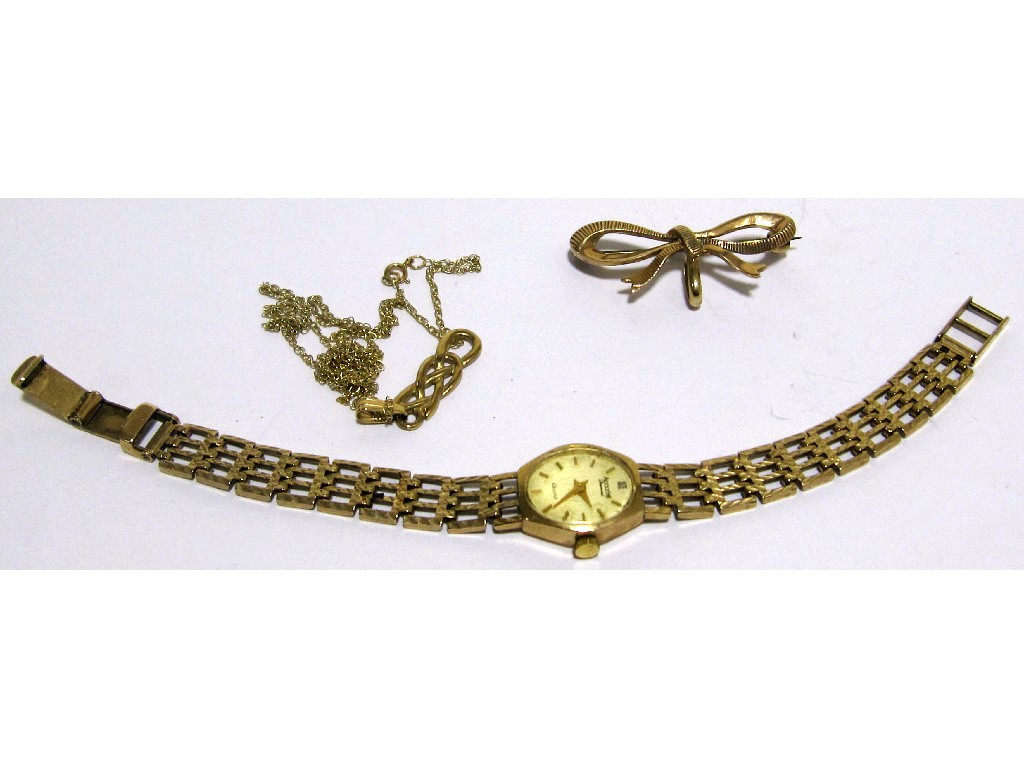 Appraisal: Lot comprising ladies ct gold Accurist wrist watch ct gold