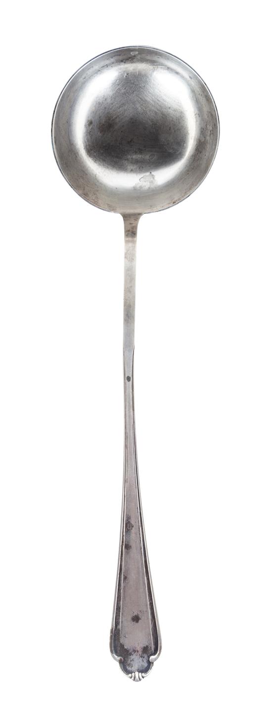 Appraisal: Sale Lot A Continental Silver Ladle the handle with an