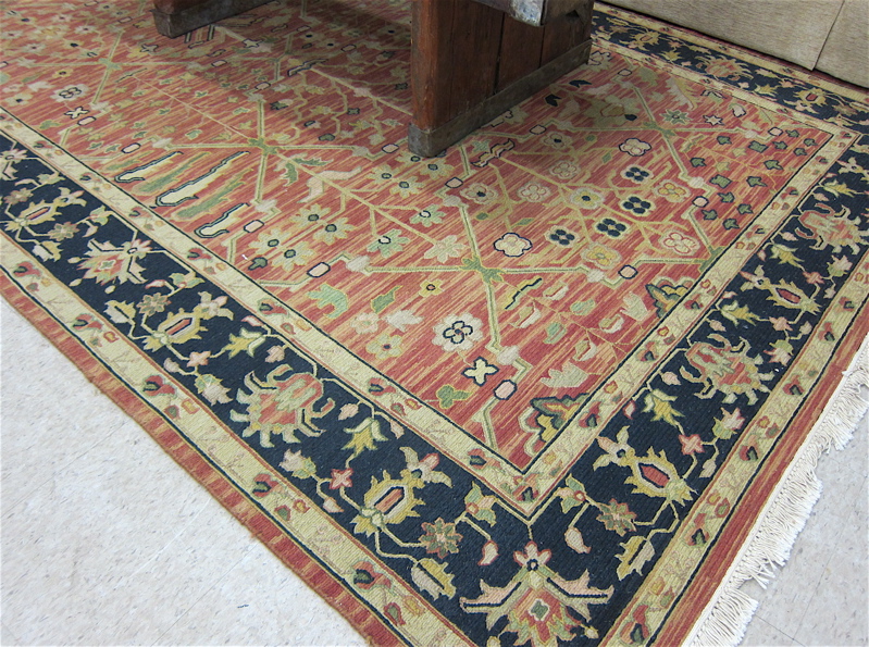 Appraisal: ORIENTAL FLAT WEAVE CARPET hand woven in a stylized floral