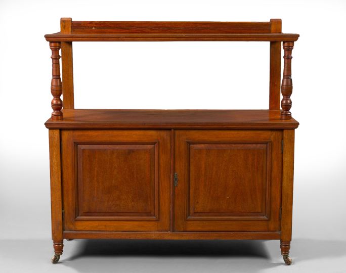 Appraisal: Edwardian Mahogany Server ca the rectangular top with a low