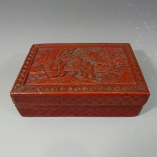 Appraisal: NO RESERVE ON THIS LOT ANTIQUE CHINESE CINNABAR CARVED RED