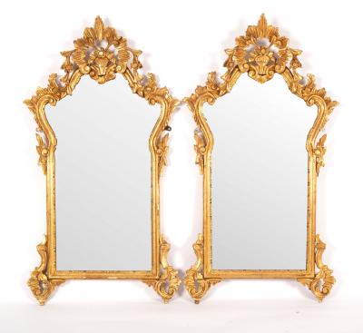 Appraisal: A pair of th Century style mirrors in gilded frames