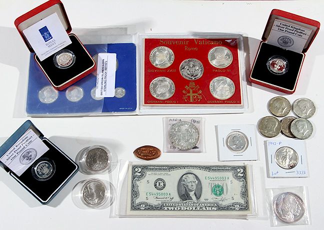 Appraisal: Assorted Coin lot Silver and clad dollars face clad approx