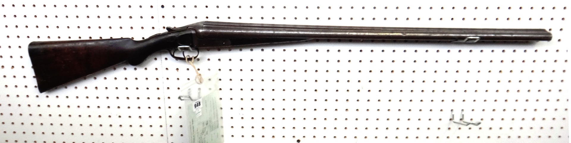 Appraisal: A bore English double barrel shotgun the steel barrel stamped