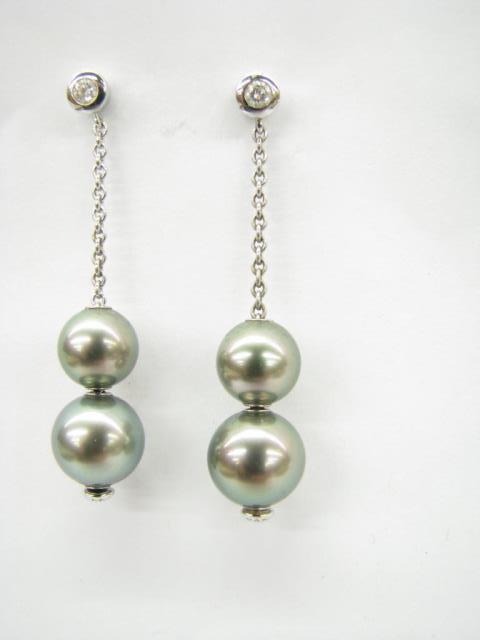 Appraisal: A pair of Mikimoto Pearls in Motion earrings in K