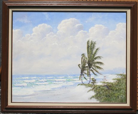 Appraisal: McLENDON Roy American - Florida Highwaymen Beach Scene OIL C