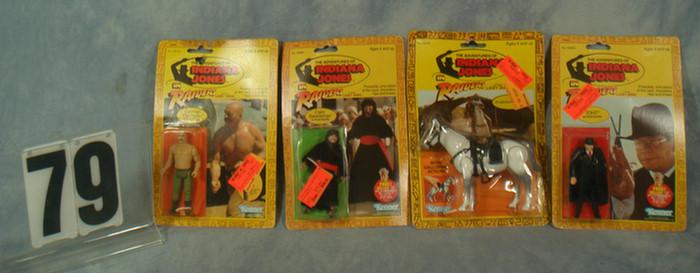 Appraisal: Indiana Jones Figure Lot total Horse Calro Swordsman German Mechanic