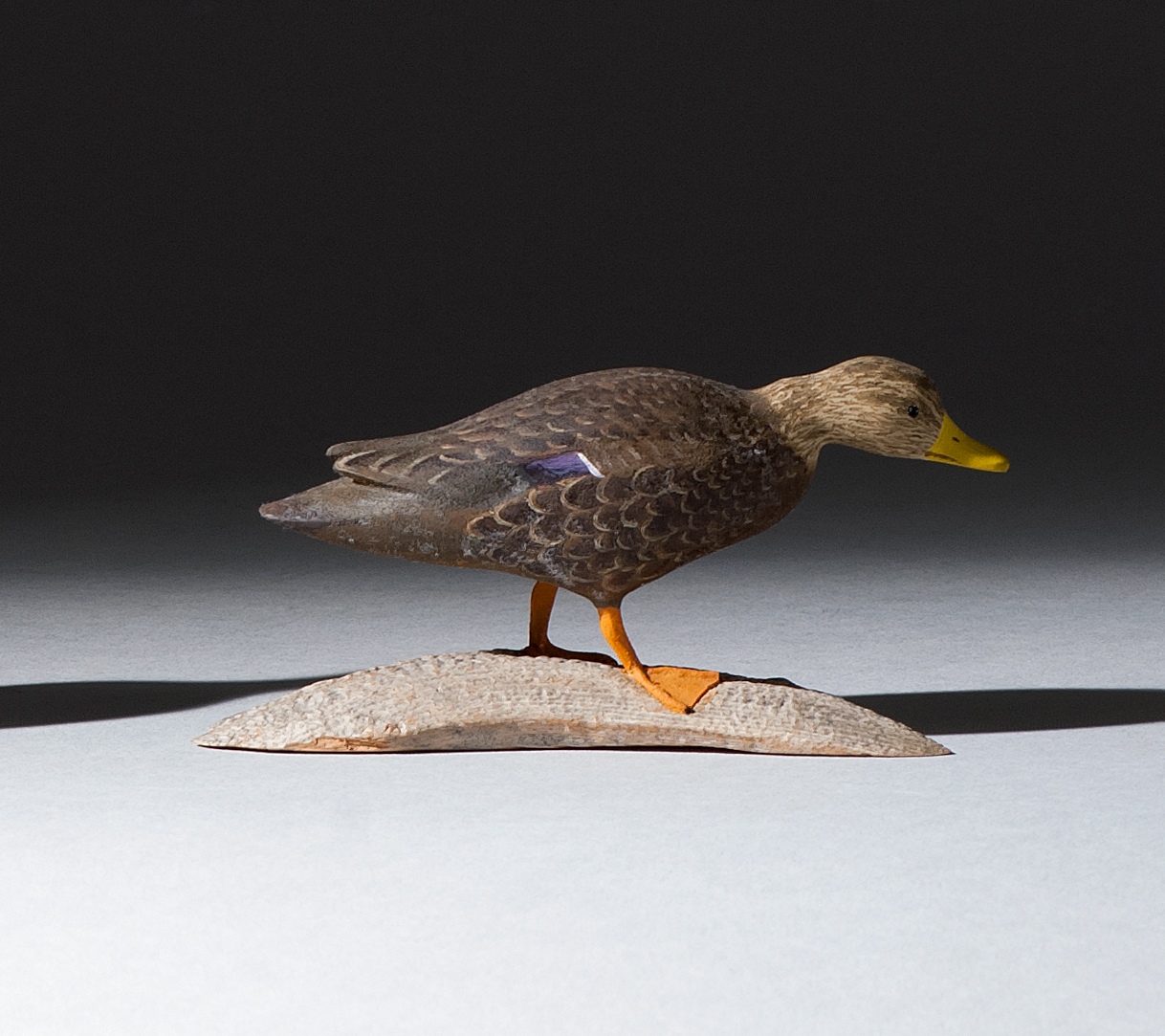 Appraisal: MINIATURE BLACK DUCK By Harold Gibbs of Barrington Rhode Island