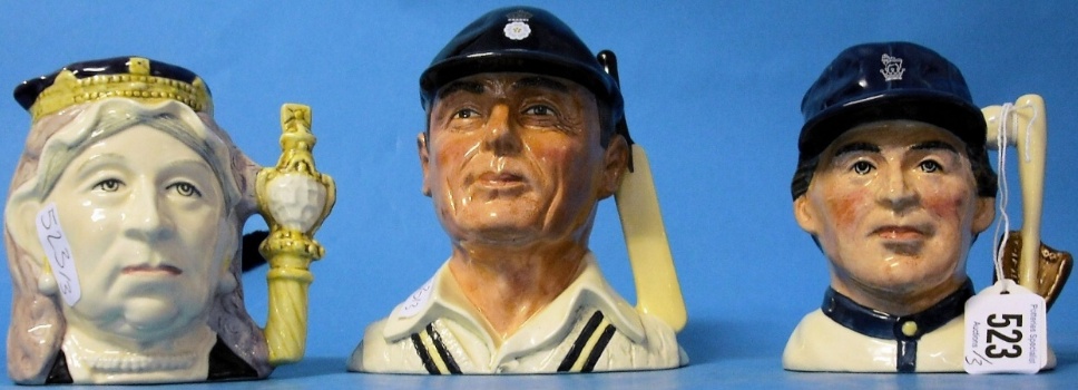 Appraisal: Royal Doulton Small Character Jugs The Hampshire Cricketer D Queen