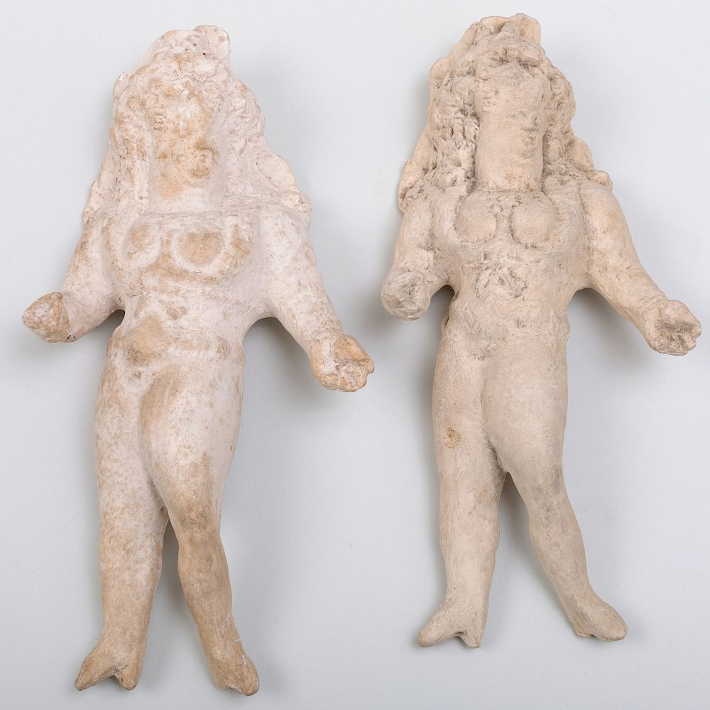 Appraisal: Elie Nadelman - Two Standing Figures Two plaster figures both