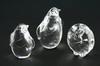 Appraisal: FIGURINES - Lot of three signed Steuben clear crystal glass