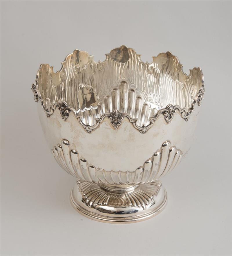 Appraisal: ENGLISH STERLING SILVER MONTEITH BOWL Marks for James Dixon Sons