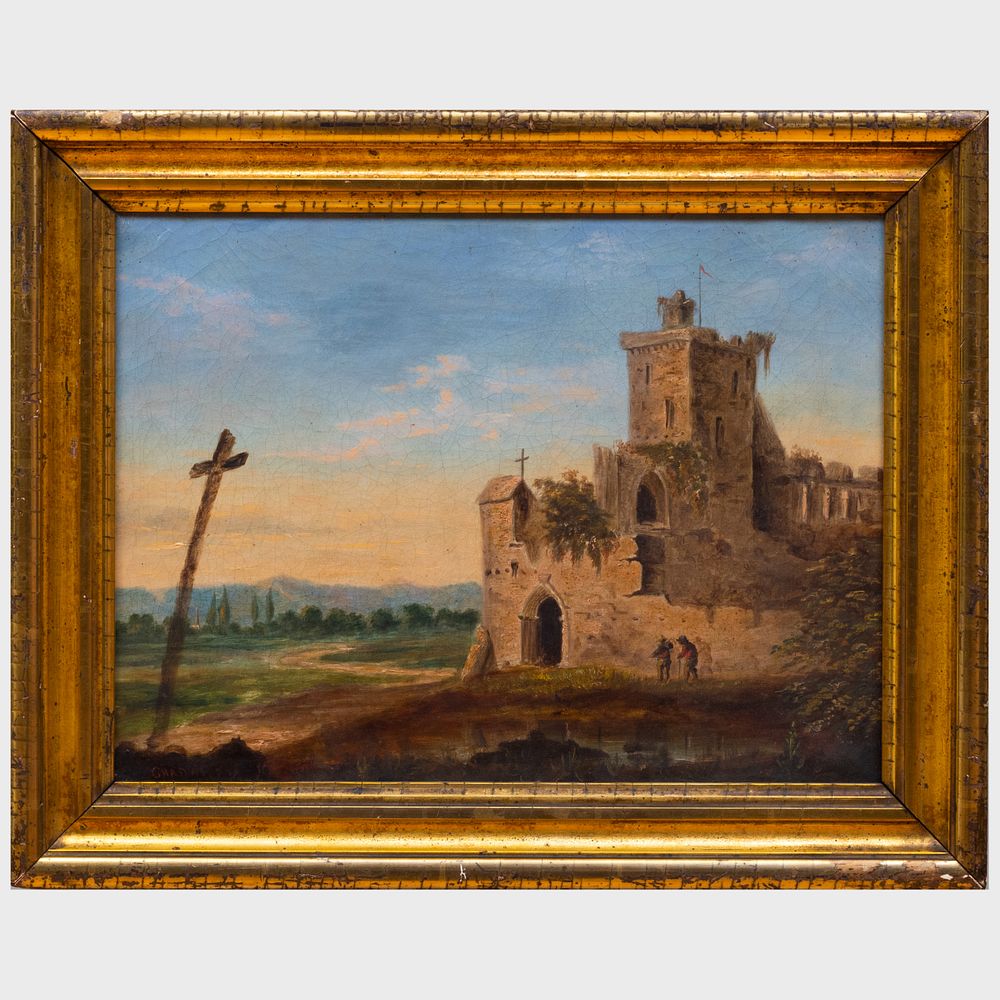 Appraisal: W F Chadwick Ruins Oil on canvas signed 'Chadwick' lower