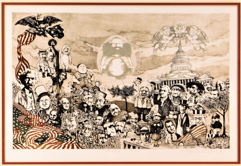 Appraisal: CHARLES BRAGG PARADE POLITICAL SATIRE LITHOGRAPH California - Parade edition