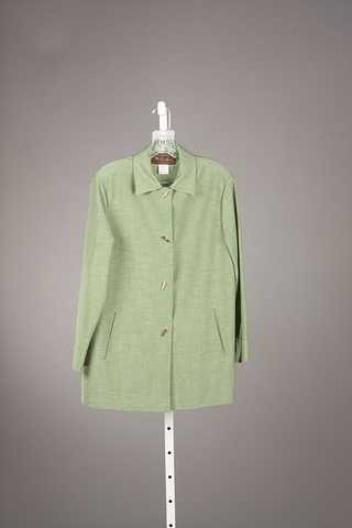 Appraisal: Loro Piana green wool silk jacket with gold barrel buttons