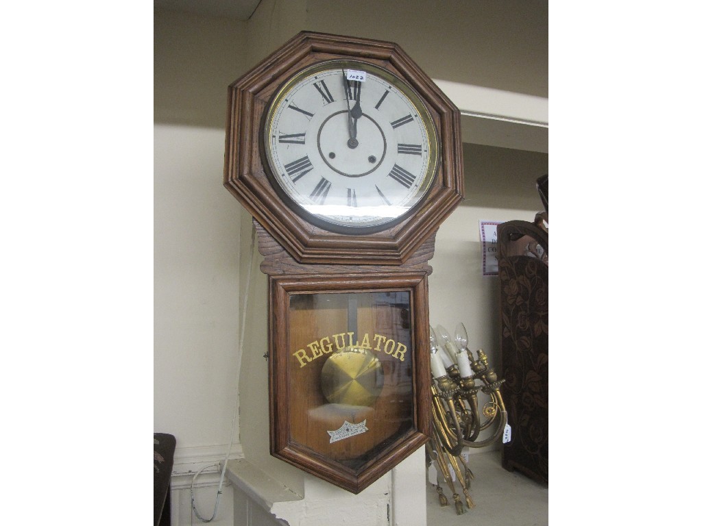 Appraisal: Victorian American regulator wall clock Provenance The Property of a