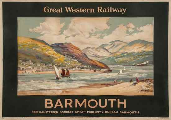 Appraisal: HEWINS A J BARMOUTH GWR lithograph in colours cond B