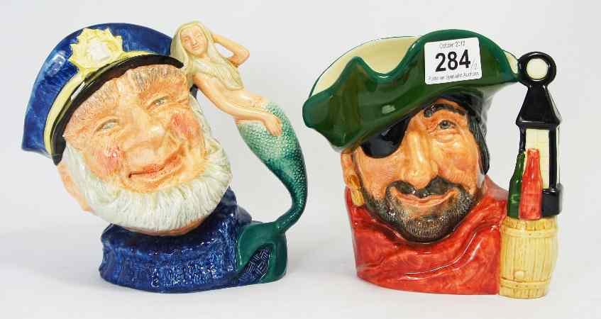 Appraisal: Royal Doulton Large Character Jugs The Smuggler D and Old