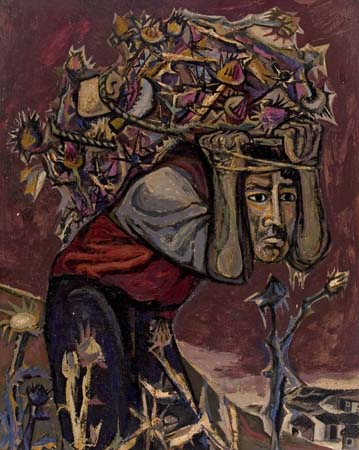 Appraisal: JOS ORTEGA The Flower Carrier Oil on canvas circa x