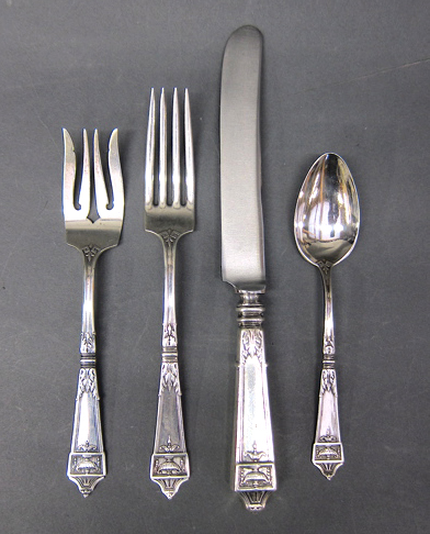 Appraisal: PIECE SET GORHAM STERLING SILVER FLATWARE plus storage chest Flatware