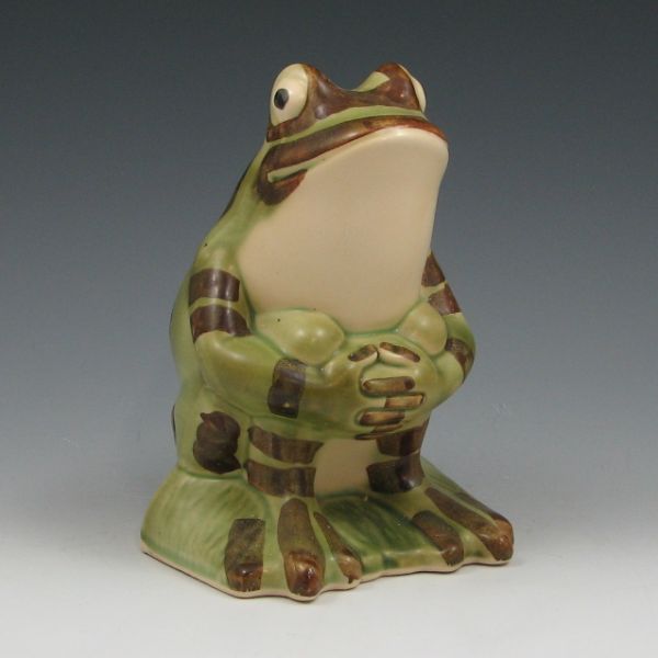 Appraisal: Brush McCoy sitting frog figurine Unmarked Mint tall by wide