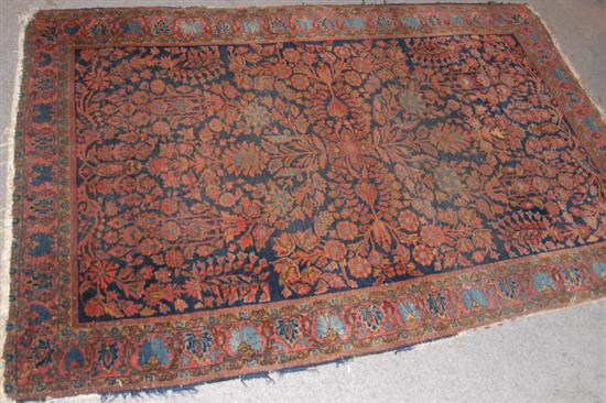 Appraisal: An Antique Sarouk Rug Worn ' x '