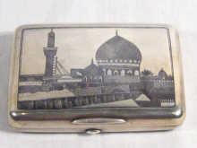 Appraisal: Russian Interest A silver cigarette case decorated with Central Asian