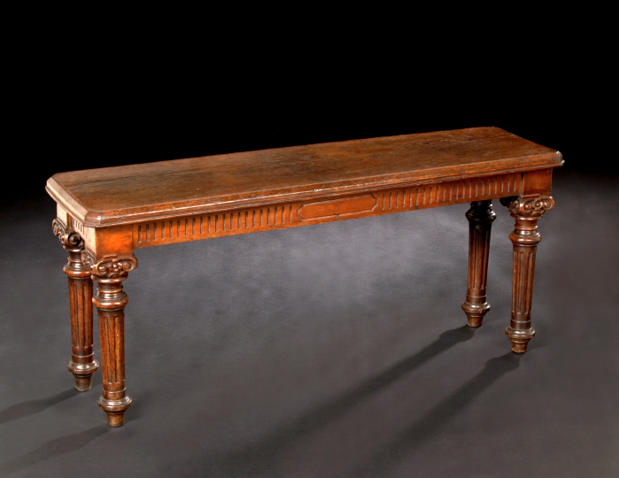 Appraisal: English Oak Bench mid- th century in the Regency taste