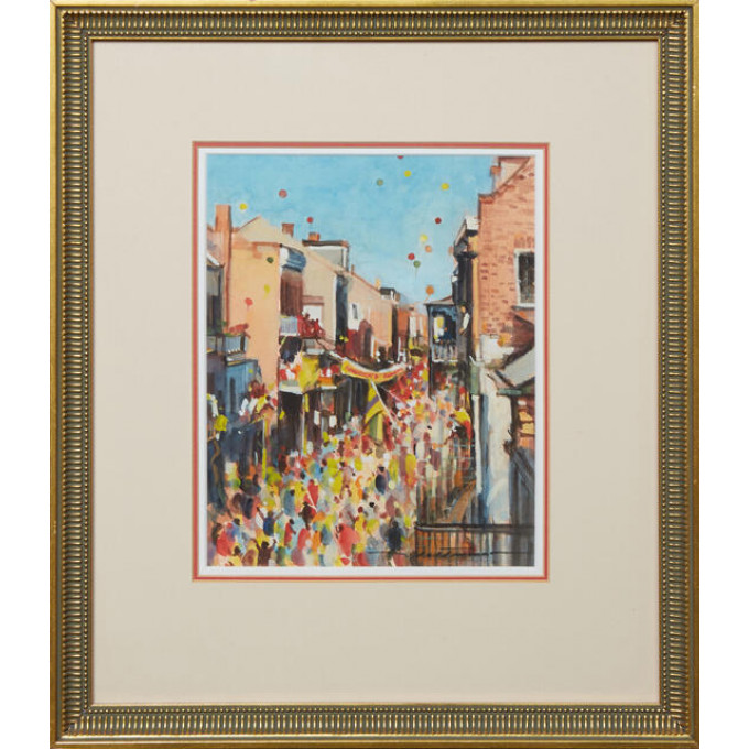 Appraisal: Alan Flattmann - New Orleans Mardi Gras on Royal Street