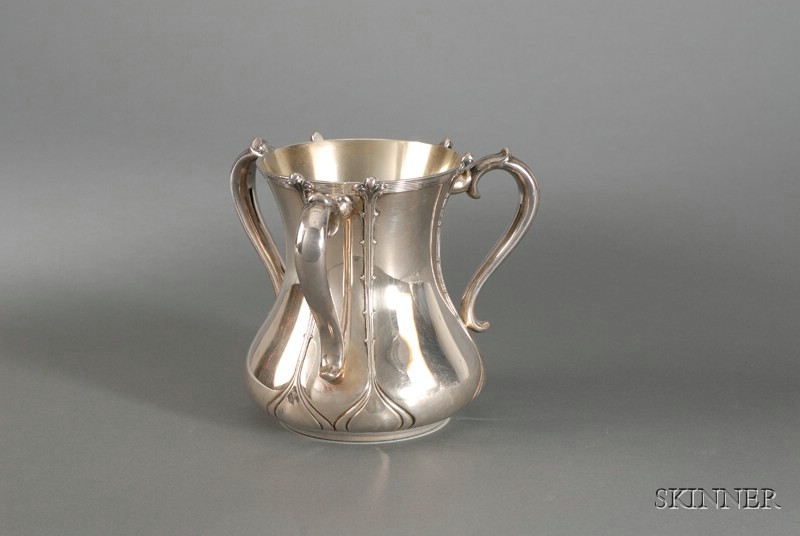 Appraisal: Tiffany Co Sterling Loving Cup - balustroid with three ear