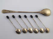 Appraisal: A mixed lot comprising six silver coffee spoons Sheffield and