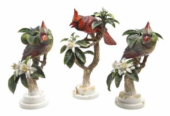 Appraisal: A Royal Worcester Dorothy Doughty Bird Red Cardinal perched on