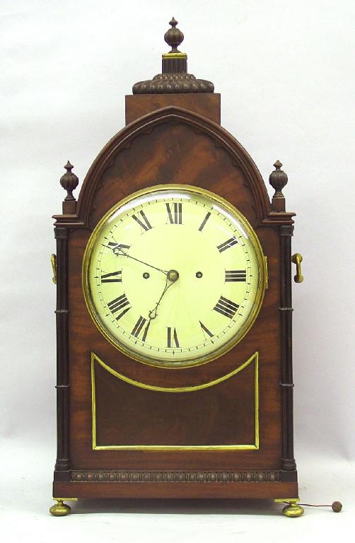 Appraisal: Good mahogany double fusee bracket clock the movement with pull