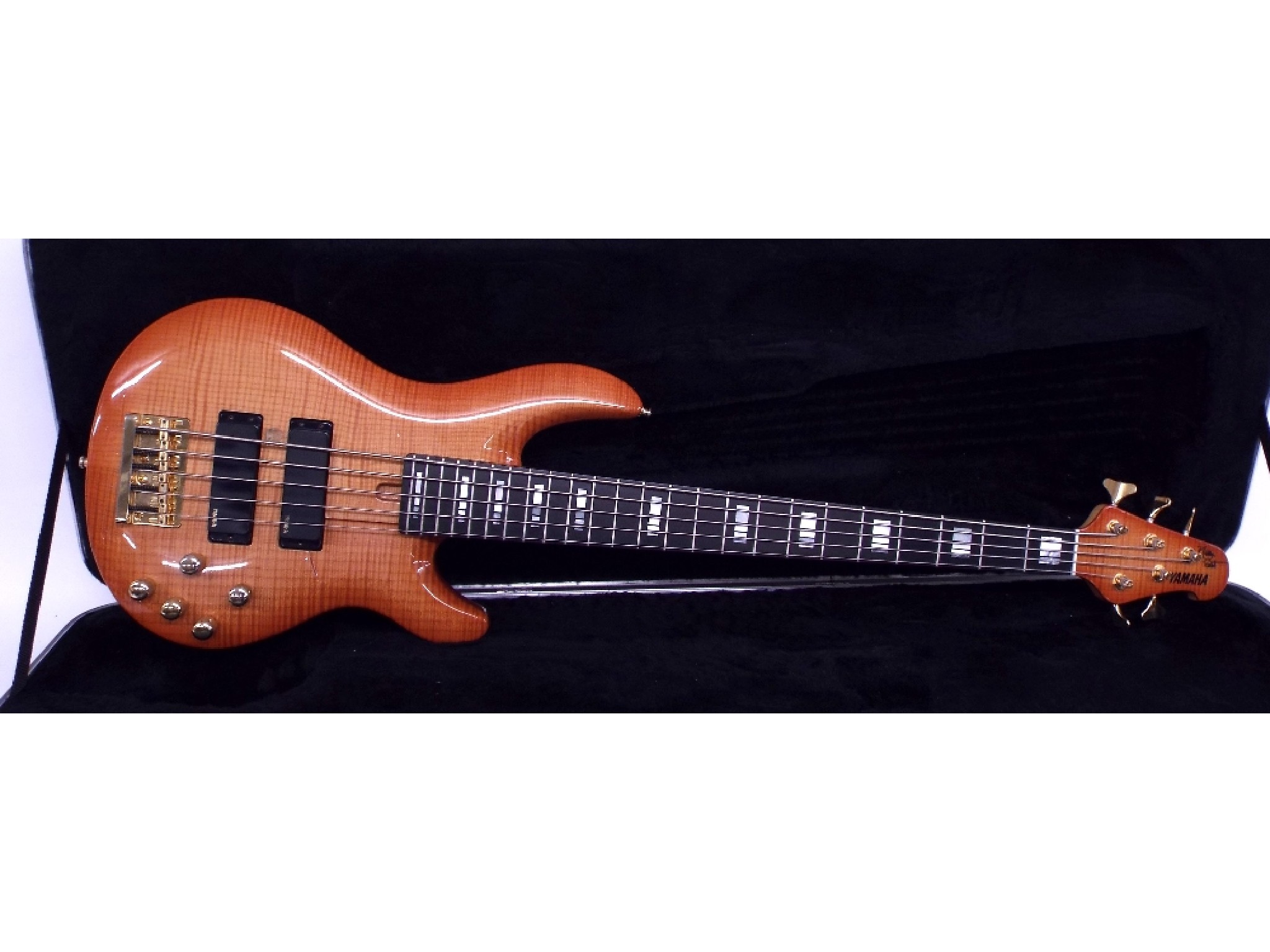 Appraisal: Yamaha Nathan East five string bass guitar amber flame finish