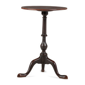 Appraisal: A Chippendale Turned Mahogany Snake-Foot Candlestand Mid-Atlantic States Circa retains