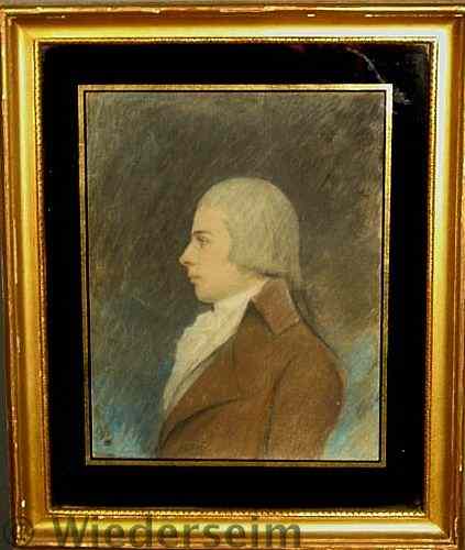 Appraisal: Pastel portrait of a seated gentleman attributed to James Sharples