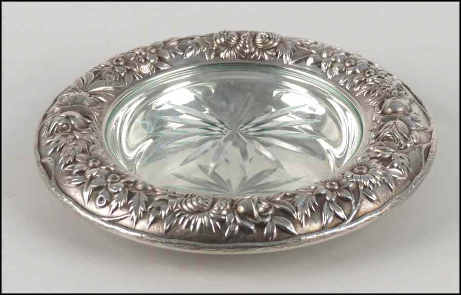 Appraisal: S KIRK SON REPOUSSE STERLING SILVER BUTTER DISH With an