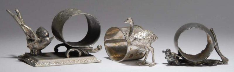 Appraisal: Lot of Bird Figural Napkin Rings Description First is a