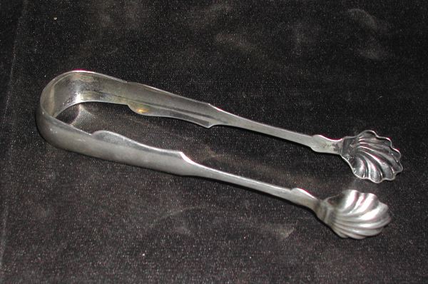 Appraisal: Pair of Antebellum American Coin Coin Silver Sugar Tongs by