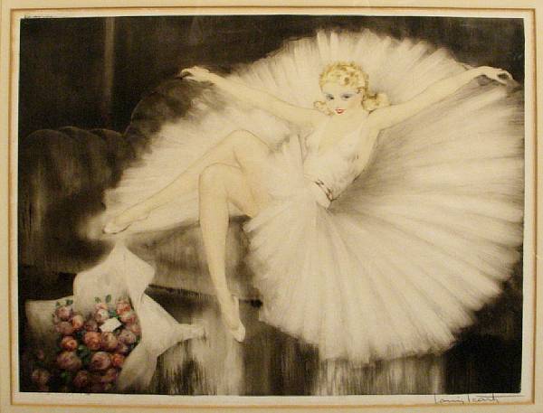 Appraisal: Louis Icart Ballerina H C amp I Etching and aquatint