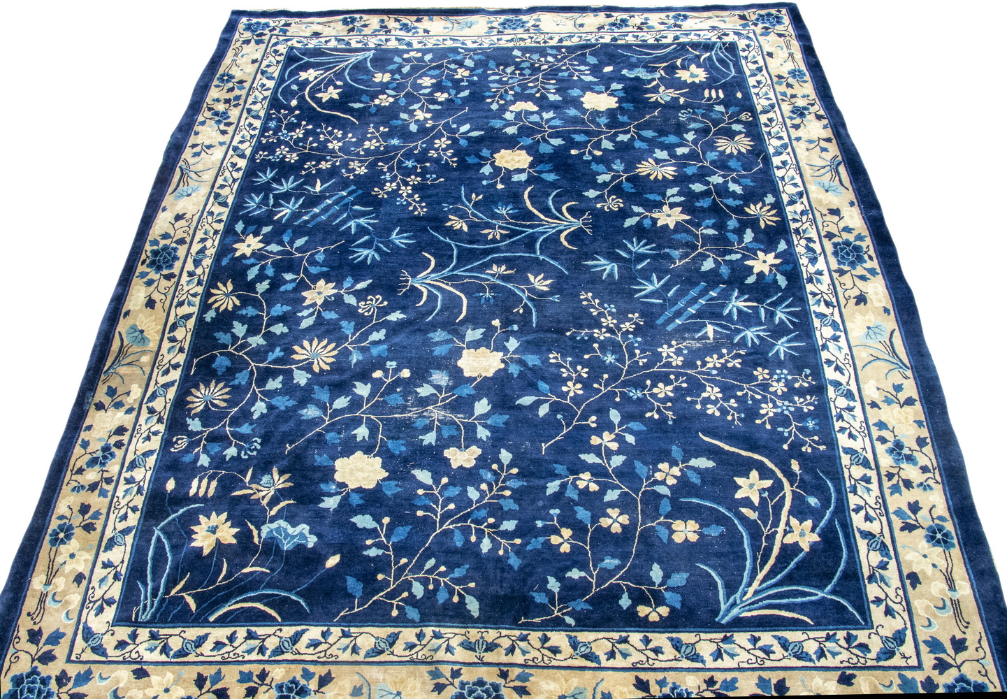 Appraisal: CHINESE FLORAL CARPET th c Overall floral sprays and blossoms