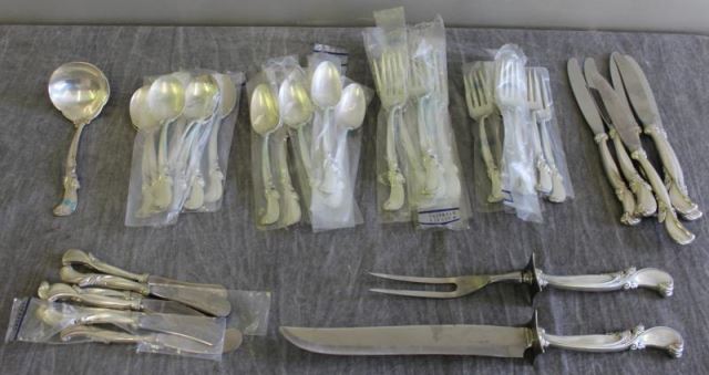 Appraisal: STERLING Wallace Waltz of Spring Flatware Set Includes butter knives