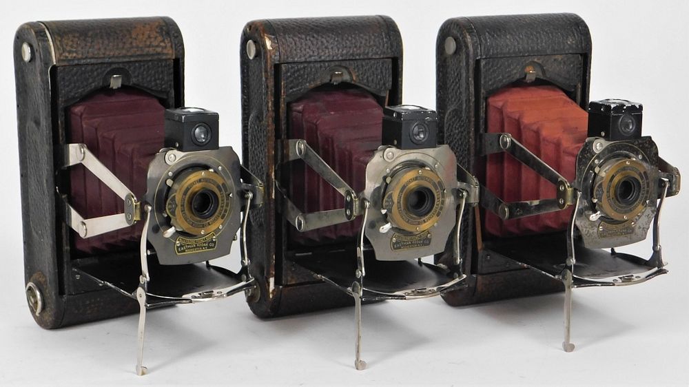 Appraisal: Lot of Kodak No A Folding Pocket Cameras Lot of