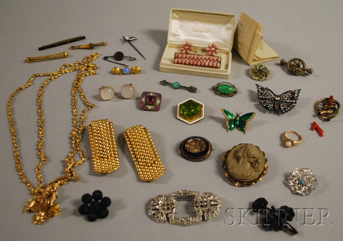 Appraisal: Group of Assorted Jewelry including a micromosaic brooch damage a